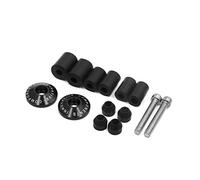 sourcingmap Pair Black Universal Aluminum Alloy 7/8 inch Motorcycle Handlebar Grip Bar End Cap