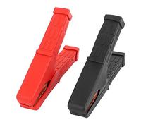 Sourcingmap Pair Copper Plated Insulated Car Battery Clips Alligator Clamps 200A