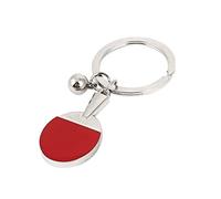 Sourcingmap Ping Pong Bat Key Ring, Metal Mini Table Tennis Racket Keychain Key Rings, Sports Pendant Ping Pong Key Holder Keyring for Bag Backpack Gift Car Decoration, Silver Tone