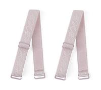 Sourcingmap Pink Textured Flower Print Band Lady Bra Adjustable Straps Pair