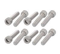 Sourcingmap Pitch Stainless Steel Socket M6x25mm 0.75mm 304 Hex 10pcs