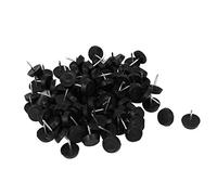 sourcingmap Plastic Chair Table Glide Nail Black 100 Pcs for Furniture Feet