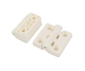 Sourcingmap Plastic Countersunk Hole Cabinet Ball Bearing Hinge 48mmx48mm 2pcs White