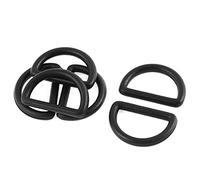 sourcingmap® Plastic Handbag Clothes Belt D Shaped Ring Buckles Hooks Fastener 6pcs