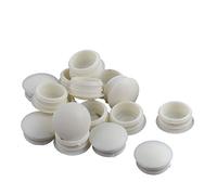 sourcingmap Plastic Home Round Flush Mount Cable Connector Hole Plugs Covers 16mm 16pcs White
