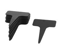 Sourcingmap Plastic Parterre Home Garden Rectangle Shaped Plant Seed Tag Label Marker 20pcs Black