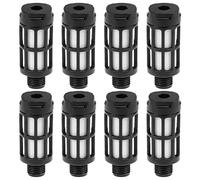 sourcingmap Plastic Pneumatic Muffler Exhaust Air Line Silencer 1/8 PT Black, 8pcs