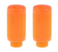 sourcingmap Plastic Pneumatic Muffler Exhaust Air Line Silencer 3/8 PT Orange, 2pcs