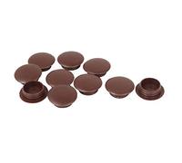 Sourcingmap Plastic Press On Cap Screw Cover 10pcs Brown for 16mm Dia Hole