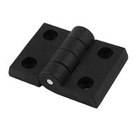 Sourcingmap Plastic Rectangle Cupboard Cabinet Door Hinge 50mmx70mm Black
