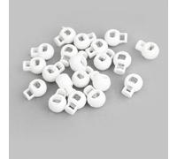 Sourcingmap Plastic Rope Cord Locks Ends Stoppers 5.5mm Dia 20pcs Clear White