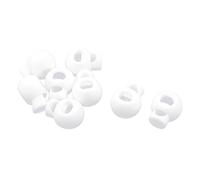 Sourcingmap Plastic Single Hole Design Toggle Stopper Cord Adjustive Lock 8 PCS White