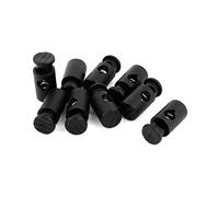 Sourcingmap Plastic Spring Loaded Single Hole Toggle Cord Lock 6mm Dia 9pcs Black