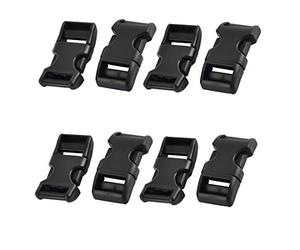 sourcingmap Plastic Suitcase Backpack Strap Connecting Side Quick Release Buckle 15mm 6pcs Black