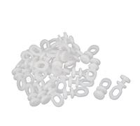 Sourcingmap Plastic Window Curtain Track Rollers Carrier Wheels 22mm x 10mm 30pcs White