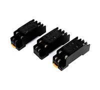 sourcingmap PTF08A 8 Terminal 35mm DIN Rail Mounted Relay Socket Base Holder 3Pcs