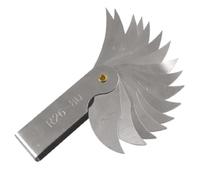 Sourcingmap Radius Gauge R26-80mm 15 Leaves Metal Radius Fillet Gauge, Portable Measuring Tool