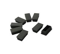 sourcingmap Rectangle Blanking End Cap Tube Cover Insert 50mm x 25mm 8pcs Black