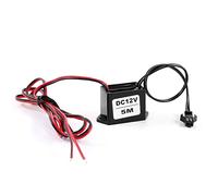 sourcingmap Red Black Cable EL Wire Neon Glow Strip Light Driver Unit Inverter