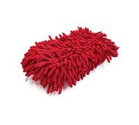 sourcingmap Red Microfiber Chenille 8 Shape Washing Sponge Cleaning Tool for Car