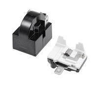 Sourcingmap Refrigerator Relay 15 Ohm 2 Pin + Freezer Compressor Thermal Overload Protector 1/6HP 125W
