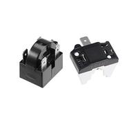 Sourcingmap Refrigerator Start Relay 15 Ohm 4 Pin + Compressor Thermal Overload Protector 1/6HP 125W