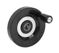 Sourcingmap Replacement 10mm x 80mm Hand Wheel w Removable Revolving Handle Black