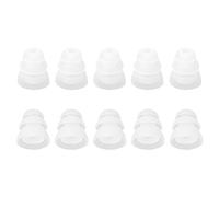 sourcingmap Replacement Earbuds Tips, Soft Silicone Earpads with Three Flanges Noise Reduce Eartips for Earphone, 10pcs 5mm Inner Hole Ear Cushion Earpads Fit Most In-Ear Headphones, Clear