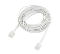 sourcing map RJ11 6P2C Male Plug Telephone Line Cable, 15 Foot 4M Modular Conductor Phone Wire Double Ends for Landline, Telephone, Fax, Modems, Answering Machines