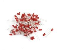 Sourcingmap Round Head Red LED, 100 Piece, 3 mm Diameter 24mm Length