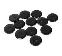 sourcingmap Round Plastic 2 Holes DIY Sewing Crafts Clothing Buttons Handmade Accessories Black 12 Pcs