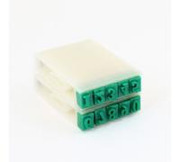 Sourcingmap Rubber 0-9 Digits Detachable Number Stamp, 4.5mm Width, Green, White