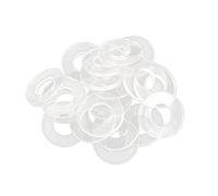 Sourcingmap Rubber Flat Washer 19mm OD 8.5mm ID 2mm Thickness Sealing Gasket for Faucet Pipe Water Hose, Clear, Pack of 20