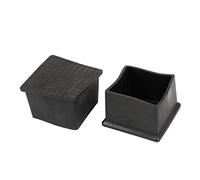 sourcingmap Rubber Square Furniture Foot Cover Holder Protector 45mm x 45mm 2 Pcs