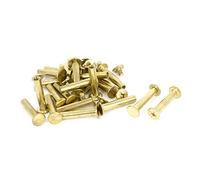 Sourcingmap Scrapbook Leather 5x25mm Brass Plated Binding Chicago Screw Post 20pcs