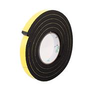Sourcingmap Sealing Foam Tape 18mm Wide 10mm Thick 2m/6.56ft Long, Self Adhesive Shockproof Sponge Weather Strip for Window Door Insulation, Yellow Black