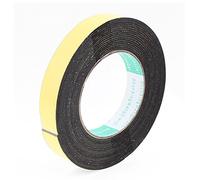 Sourcingmap Sealing Foam Tape 20mm Wide 1.5mm Thick 5m/16.4ft Long, Self Adhesive Weather Strip for Window Door Insulation, Yellow Black