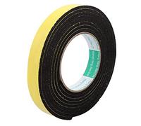 Sourcingmap Sealing Foam Tape 20mm Wide 4mm Thick 3 M/9.84ft Long, Self Adhesive Weather Strip for Window Door Insulation, Yellow Black