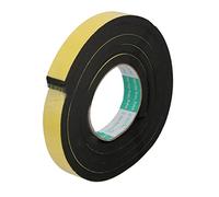 Sourcingmap Sealing Foam Tape 25mm Wide 10mm Thick 2m/6.56ft Long, Self Adhesive Weather Strip for Window Door Insulation, Yellow Black