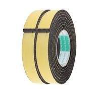 Sourcingmap Sealing Foam Tape 30mm Wide 5mm Thick 3 M/9.84ft Long, Self Adhesive Weather Strip for Window Door Insulation, Yellow Black, Pack of 2