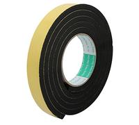 Sourcingmap Sealing Foam Tape 30mm Wide 8mm Thick 2m/6.56ft Long, Self Adhesive Weather Strip for Window Door Insulation, Yellow Black