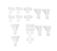 Sourcingmap Shoe Rack Accessories Connectors Set, 16mm Inner Diameter for Repair Assembled Wardrobe, Replacement of Parts 16 Pcs