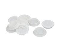 Sourcingmap Shoes Cabinet 53mm Plastic Square Mesh Hole Air Vent Louver Cover White 10pcs