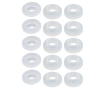 Sourcingmap Silicone Convex Washers 19mm OD 10mm ID 3mm Thickness Sealing Gasket for Faucet Pipe Water Hose, White, Pack of 15