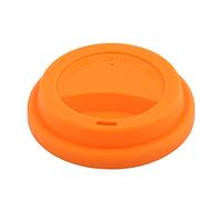Sourcingmap Silicone Family Round Shaped Resuable Sealed Mug Lid Tea Coffee Cup Cover Orange