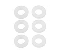 Sourcingmap Silicone Flat Washers 19mm OD 10mm ID 3mm Thickness Sealing Gasket for Faucet Pipe Water Hose, White, Pack of 6