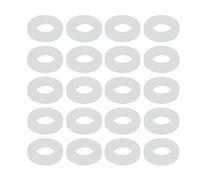 Sourcingmap Silicone Flat Washers 19mm OD 10mm ID 3mm Thickness Sealing Gasket for Faucet Pipe Water Hose, White Pack of 20