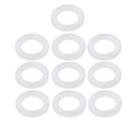 Sourcingmap Silicone Flat Washers 31mm OD 19mm ID 3mm Thickness Sealing Gasket for Faucet Pipe Water Hose, White, Pack of 10