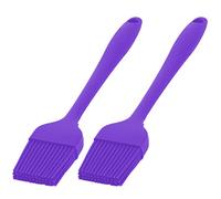 Sourcingmap Silicone Home Kitchen Cookie Cake Baking Tool Cream Oil Pastry Brush 2pcs Purple