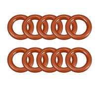 sourcingmap Silicone O-Ring, 10mm OD, 6mm ID, 2mm Width, VMQ Seal Rings Gasket, Red, Pack of 10
